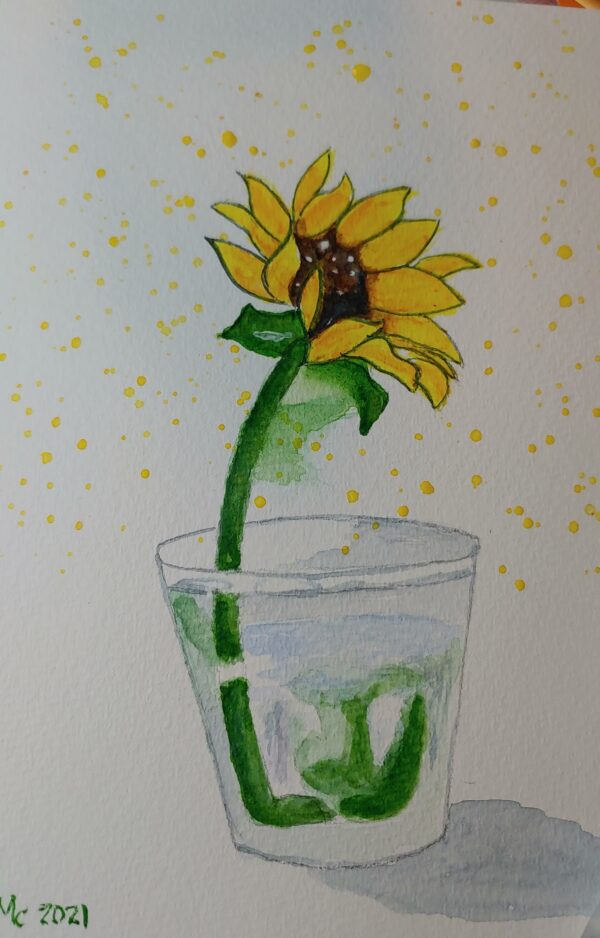 Sunflower in Glass